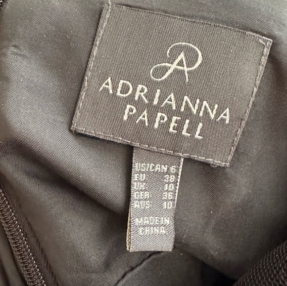 Adrianna Papell Mesh Top Jacquard Dress Size 6 - Picture 4 of 5